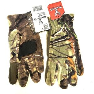 NEW Huntworth Mens M-L Hunter Fleece Gloves in Oak Tree EVO Camouflage